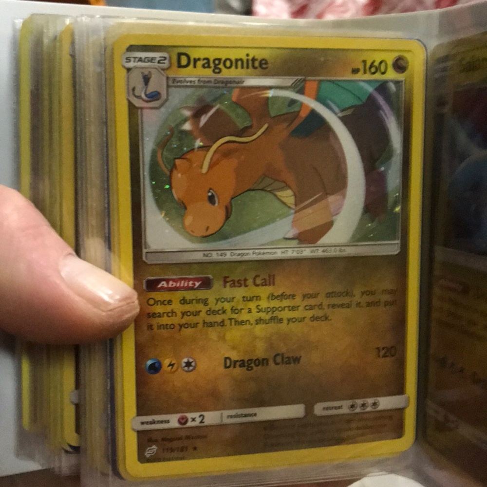 Pokémon  rare reverse holographic Dragonite